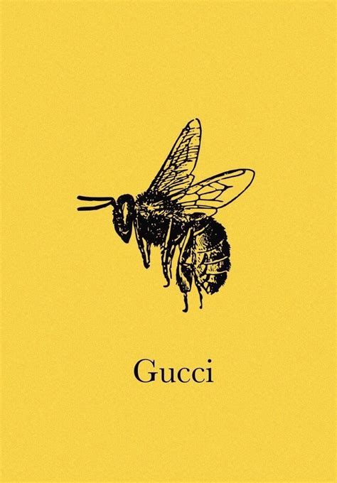 gucci bee wallpaper hd|Adorable Yellow Aesthetic Bee For Gucci Background .